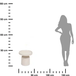 Stolik kawowy 43cm kremowy Abadi