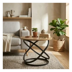 Stolik kawowy 60cm Selvia okrągły LOFT