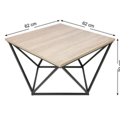 Stolik kawowy Curved 60 cm czarny ciemny