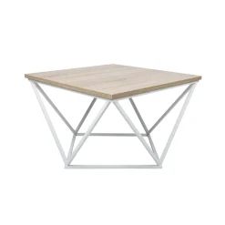 Stolik kawowy Curved 60 cm biały ciemny