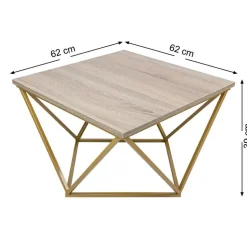 Stolik kawowy Curved 60 cm złoty ciemny