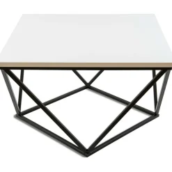Stolik kawowy Curved 60 cm czarno biały