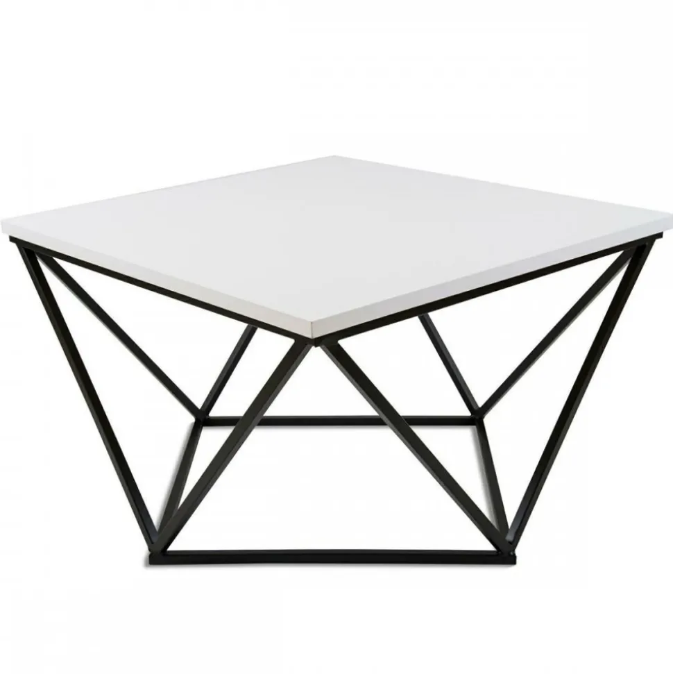 Stolik kawowy Curved 60 cm czarno biały