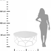 Stolik kawowy Diamond 90 cm biały GLAMOUR