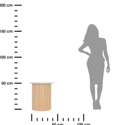 Stolik kawowy Homelya 45 cm biały marmur