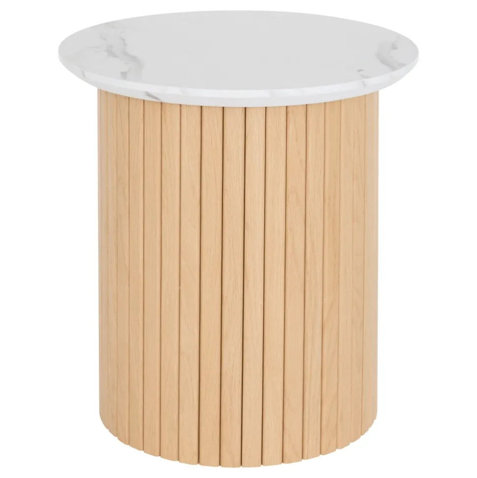Stolik kawowy Homelya 45 cm biały marmur