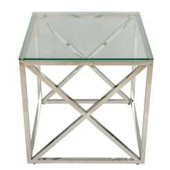Stolik kawowy Nelja Silver 55 cm