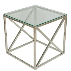 Stolik kawowy Nelja Silver 55 cm