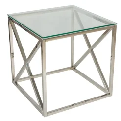 Stolik kawowy Nelja Silver 55 cm