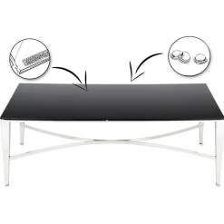 Stolik kawowy Rays Silver Black