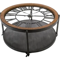 Stolik kawowy Torof z zegarem 90 cm
