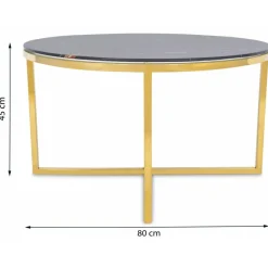 Stolik kawowy Vertigo Gold Black 80 cm