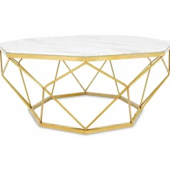 Stolik kawowy Volare Gold White