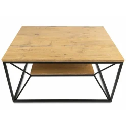Stolik kawowy z półką 80x60 cm BasicLoft