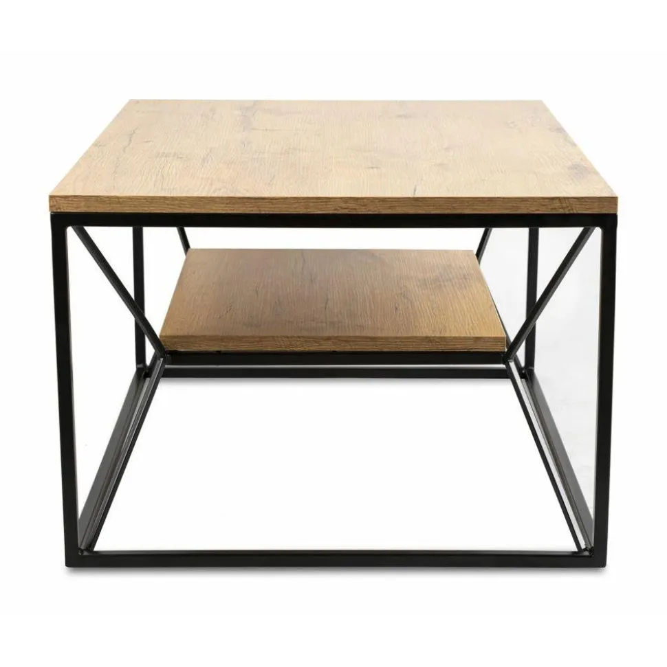 Stolik kawowy z półką 80x60 cm BasicLoft