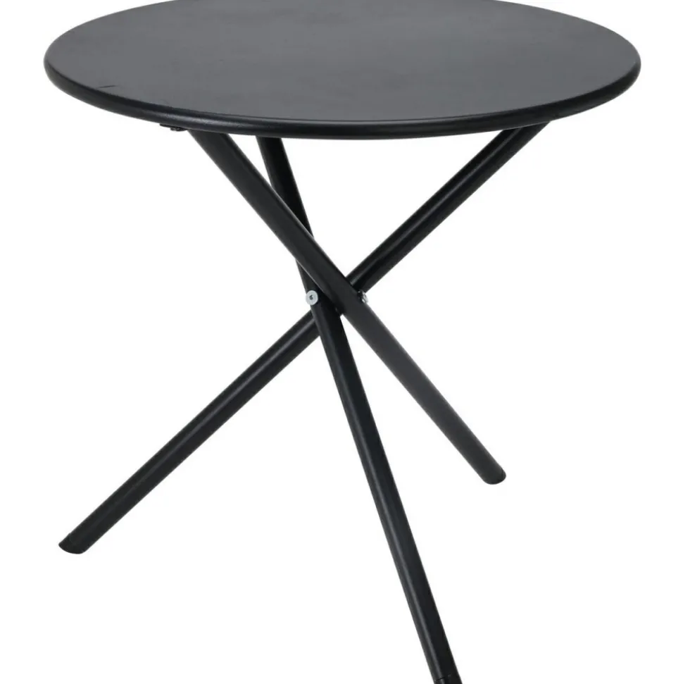 Stolik metalowy okrągły czarny 48 x h48 cm