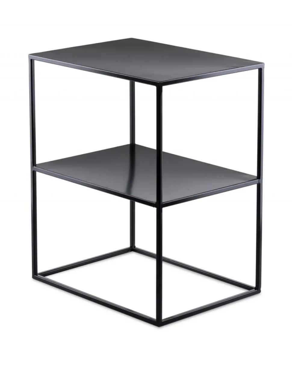 Stolik pomocniczy metalowy z półką LOFT 50 cm