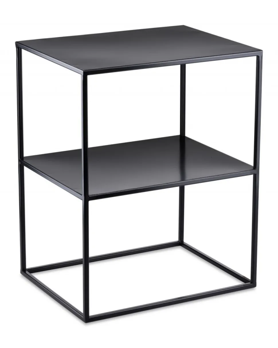 Stolik pomocniczy metalowy z półką LOFT 50 cm