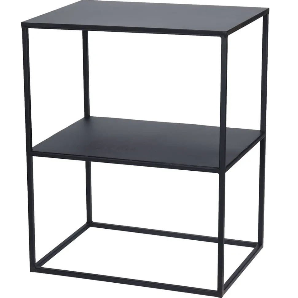 Stolik pomocniczy metalowy z półką LOFT 50 cm