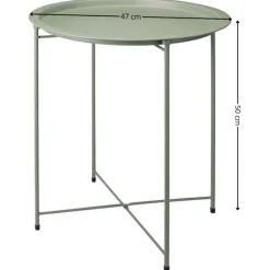 Stolik boczny metalowy zielony 47xh50 cm * HowHomely Best