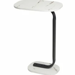 Stolik boczny z blatem w białym marmurze h59 cm * HowHomely