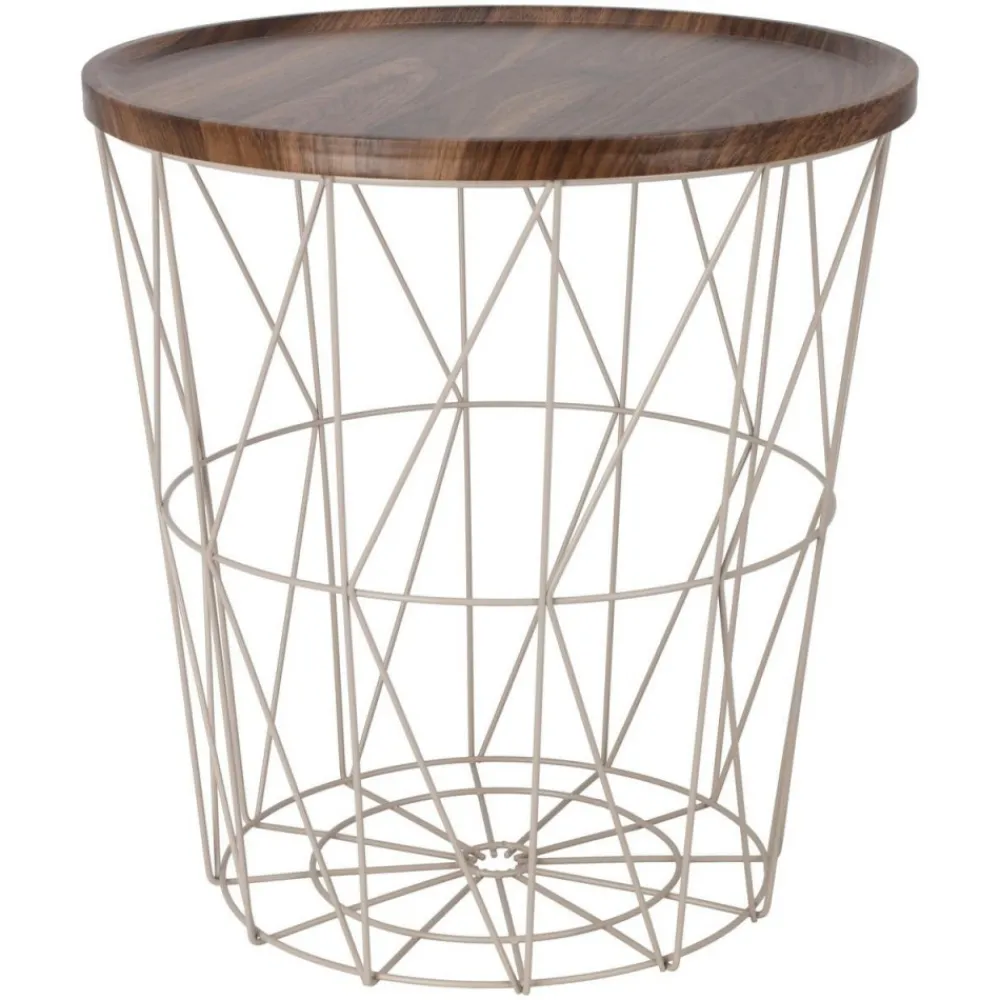 Stolik boczny z metalową podstawą 37xh39 cm * H&S Decoration Outlet