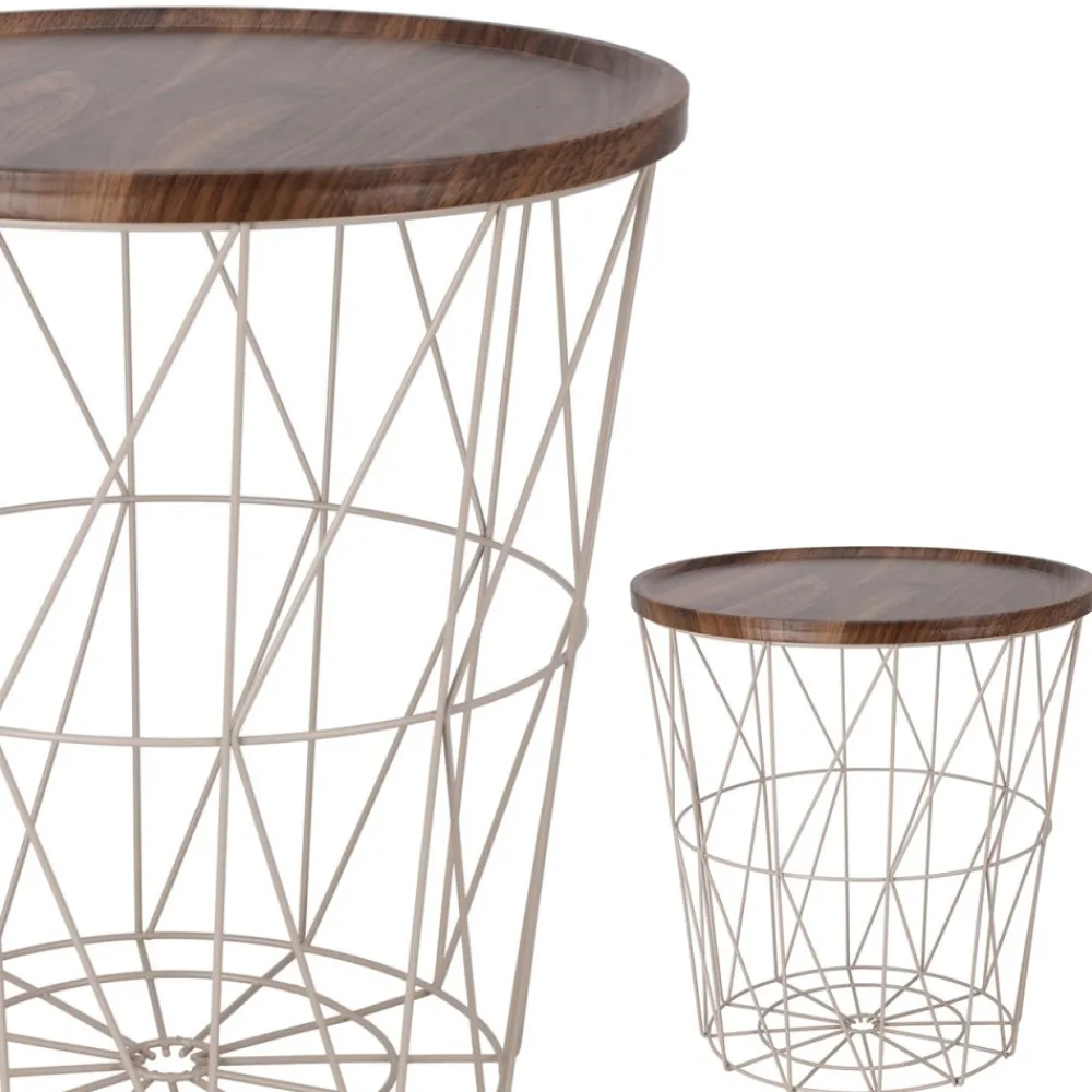 Stolik boczny z metalową podstawą 37xh39 cm * H&S Decoration Outlet