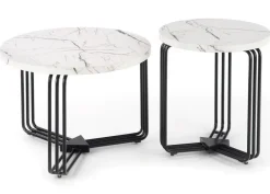 Stolik kawowy Antica White Marble 55 cm * Halmar
