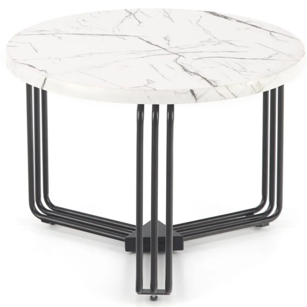 Stolik kawowy Antica White Marble 55 cm * Halmar