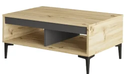 Stolik kawowy ARISTO kolor dąb antracyt * HowHomely Clearance