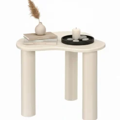 Stolik kawowy beżowy 45x45x40 cm * GIFTDECOR Clearance