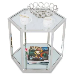 Stolik kawowy Cube Silver * HowHomely Best