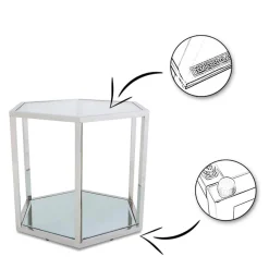 Stolik kawowy Cube Silver * HowHomely Best