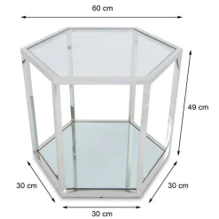 Stolik kawowy Cube Silver * HowHomely Best