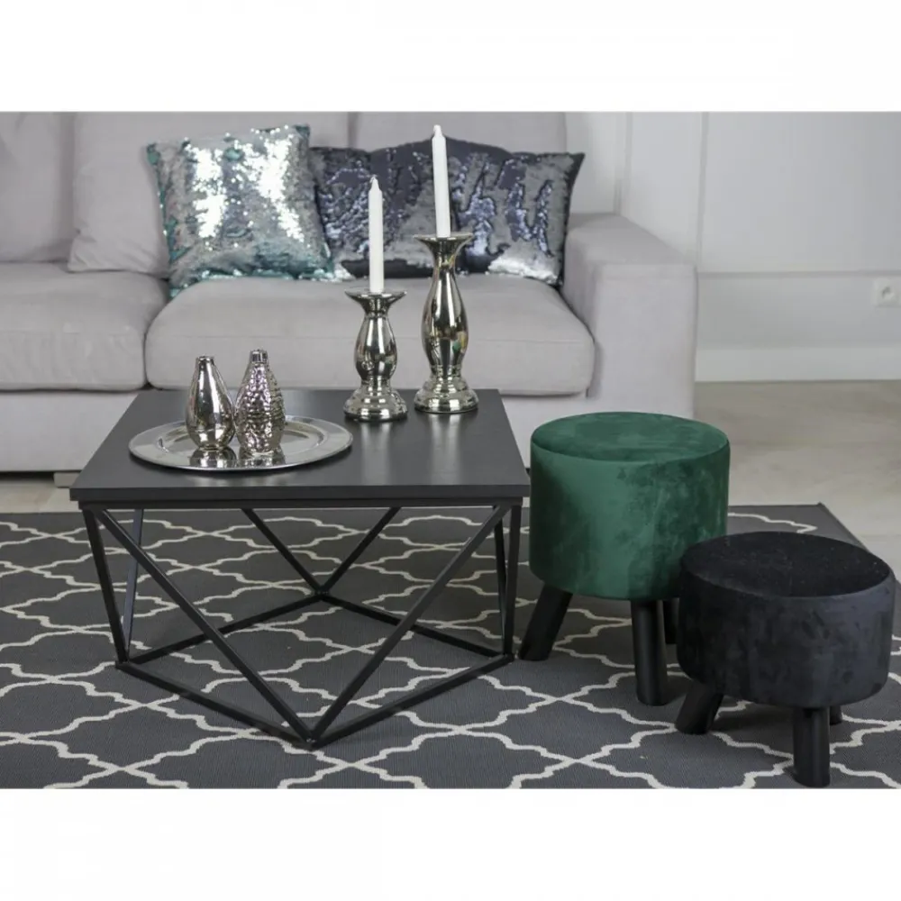 Stolik kawowy Curved 60 cm czarny * HowHomely Clearance