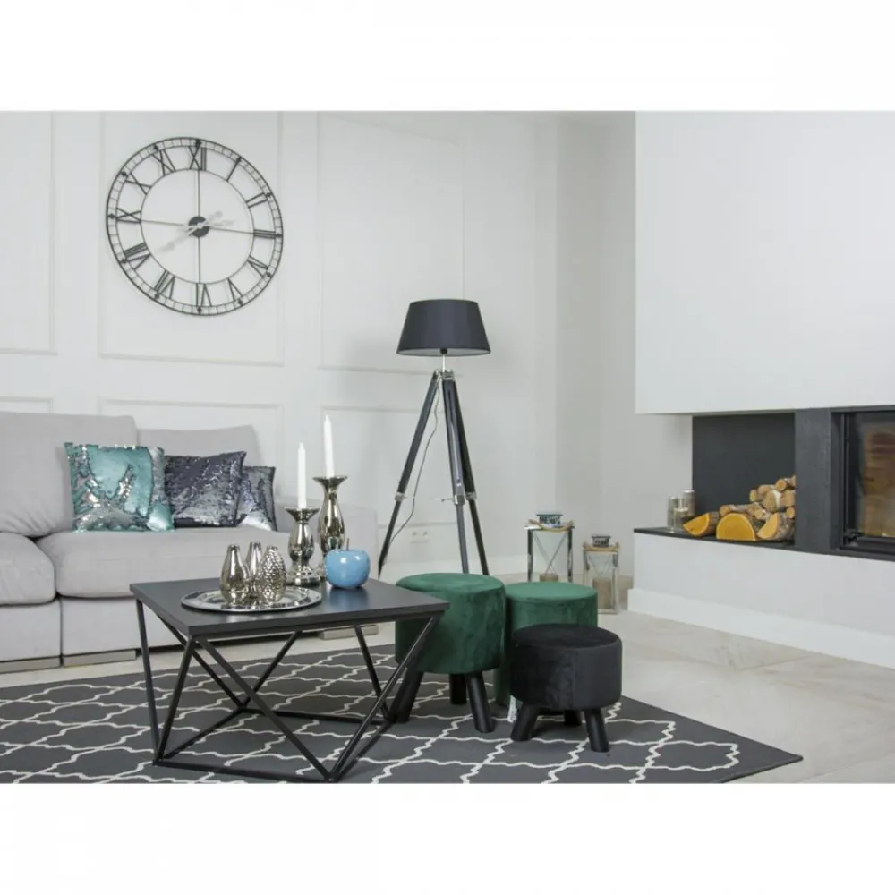 Stolik kawowy Curved 60 cm czarny * HowHomely Clearance