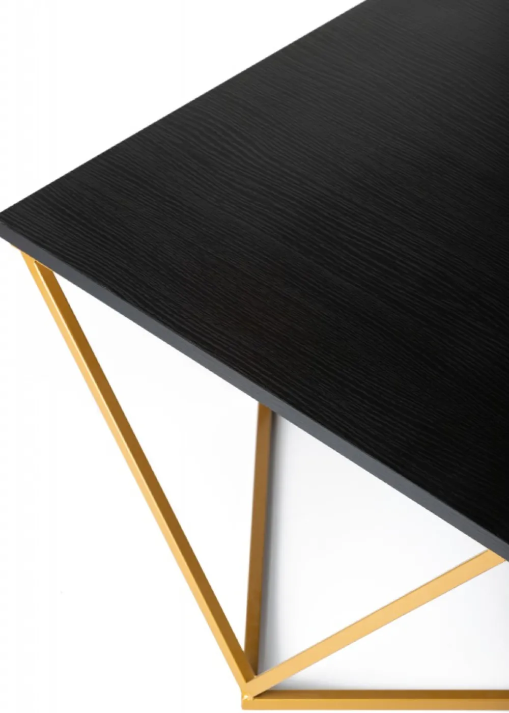 Stolik kawowy Curved 60 cm złoto czarny * HowHomely Best