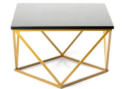 Stolik kawowy Curved 60 cm złoto czarny * HowHomely Best