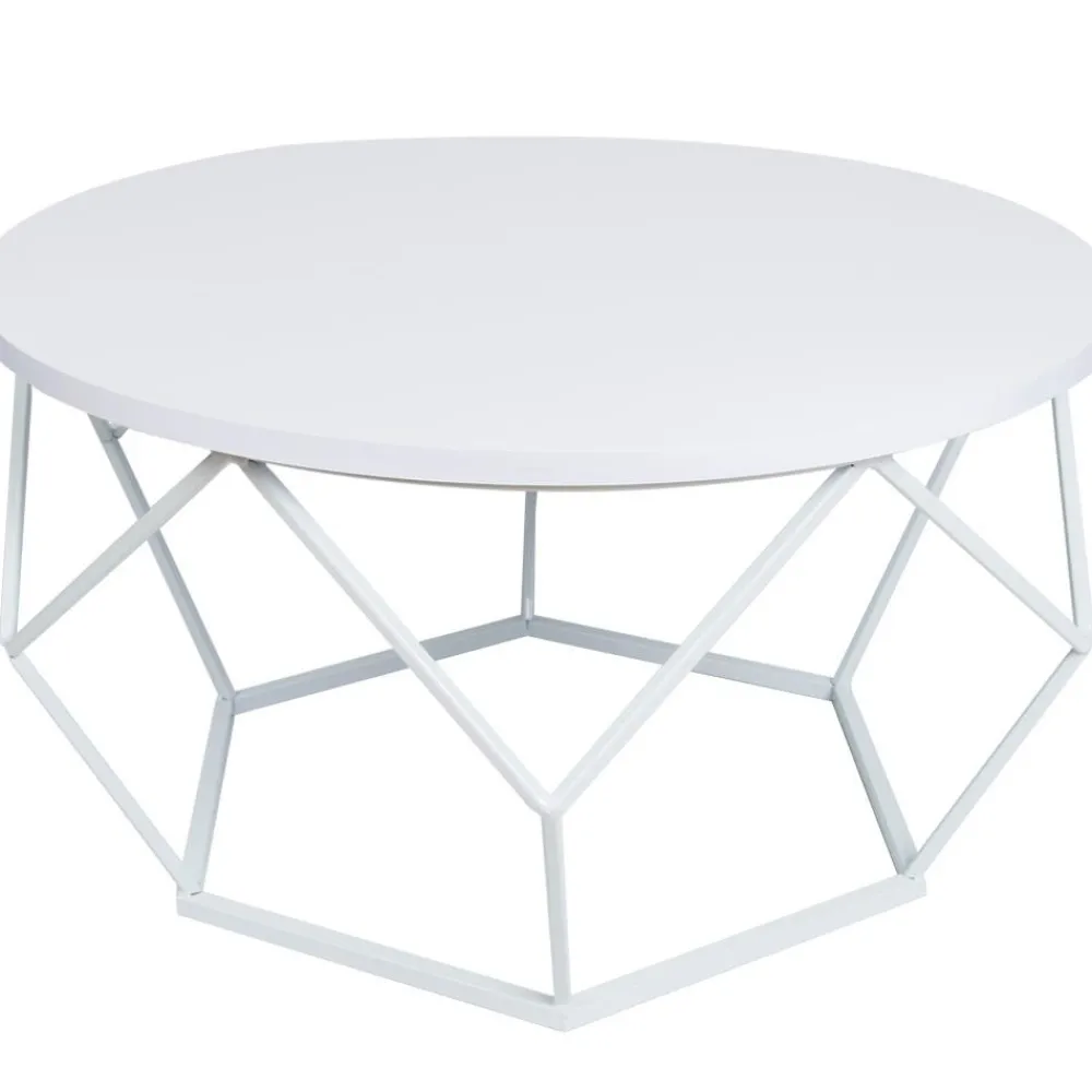 Stolik kawowy Diamond 70 cm biały GLAMOUR * HowHomely Outlet