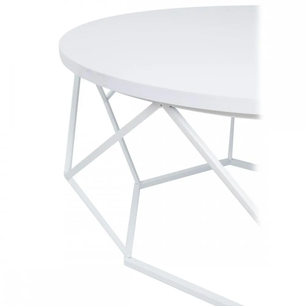 Stolik kawowy Diamond 70 cm biały GLAMOUR * HowHomely Outlet