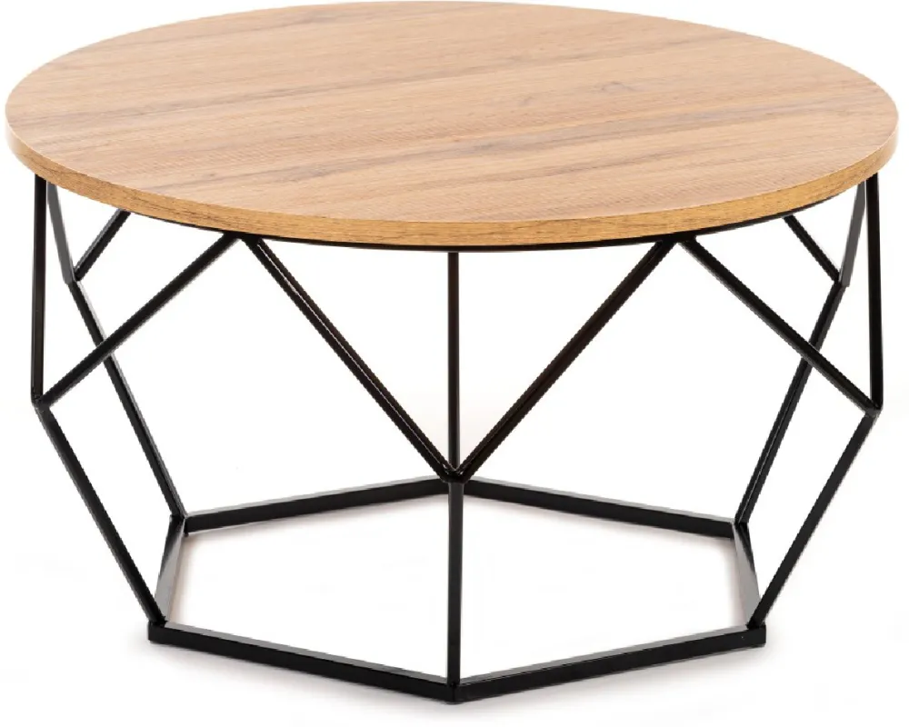 Stolik kawowy Diamond 70 cm Dąb Lancelot LOFT * HowHomely Sale