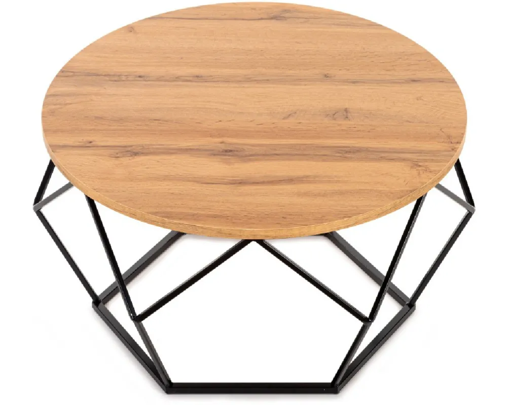 Stolik kawowy Diamond 70 cm Dąb Lancelot LOFT * HowHomely Sale