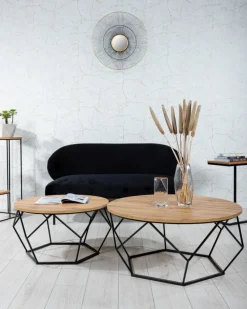 Stolik kawowy Diamond 70 cm Dąb Lancelot LOFT * HowHomely Sale
