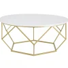 Stolik kawowy Diamond 90 cm złoto biały GLAM * HowHomely Best