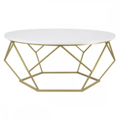 Stolik kawowy Diamond 90 cm złoto biały GLAM * HowHomely Best
