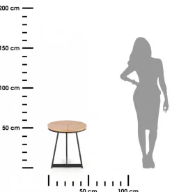 Stolik kawowy Karida dąb naturalny 45 cm * Halmar New