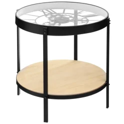 Stolik kawowy Meca z zegarem 50 cm * Atmosphera Discount