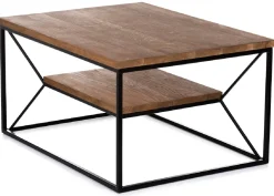 Stolik kawowy OakLoft 80 cm dębowy loft * HowHomely Best