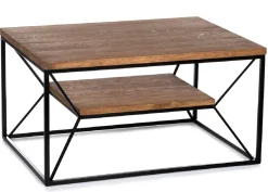 Stolik kawowy OakLoft 80 cm dębowy loft * HowHomely Best
