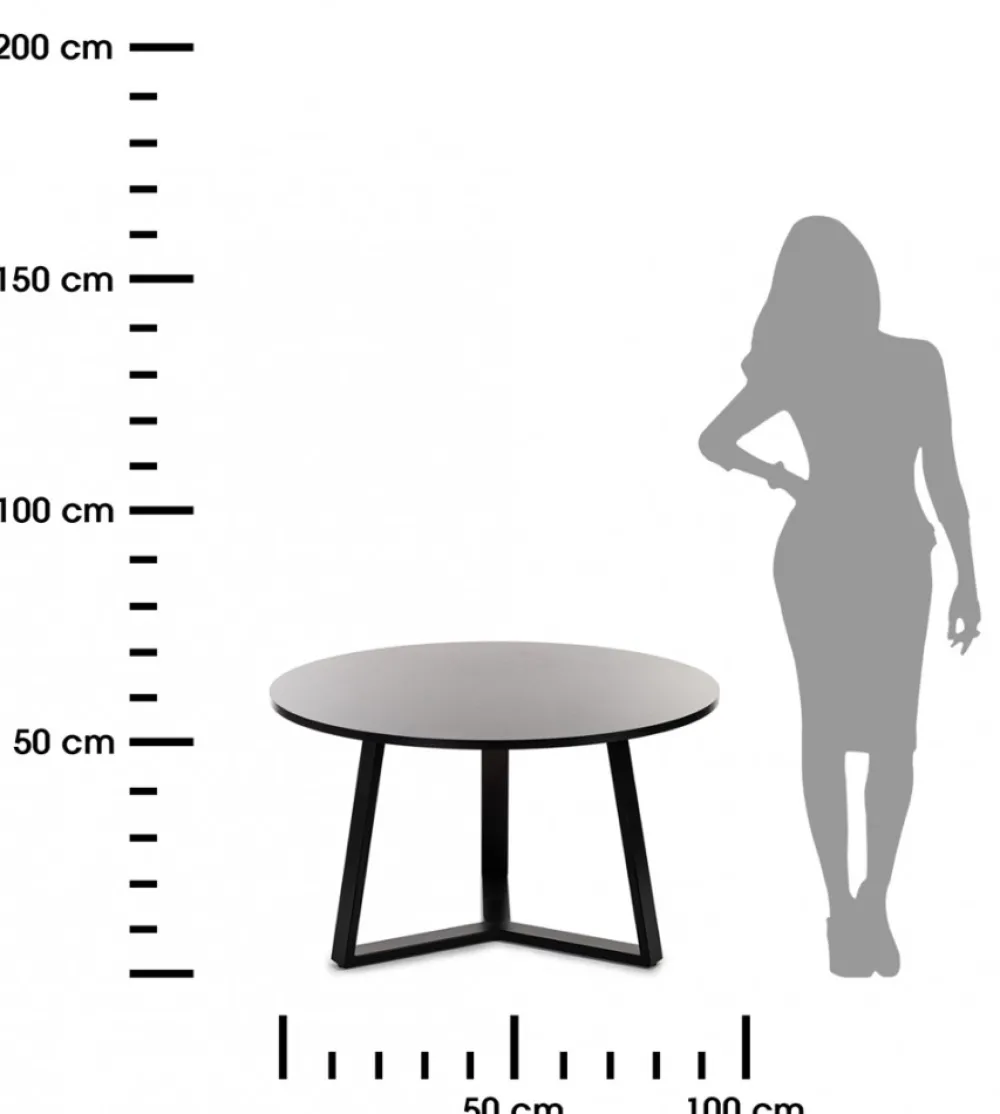 Stolik kawowy TRILEG 90 cm czarny * HowHomely